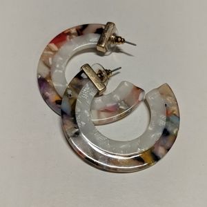 Brand New Confetti Hoop Earrings